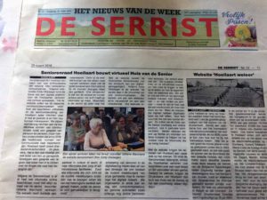 Artikel over de senioren Hoeilaart website in De Serrist van 29 maart 2018